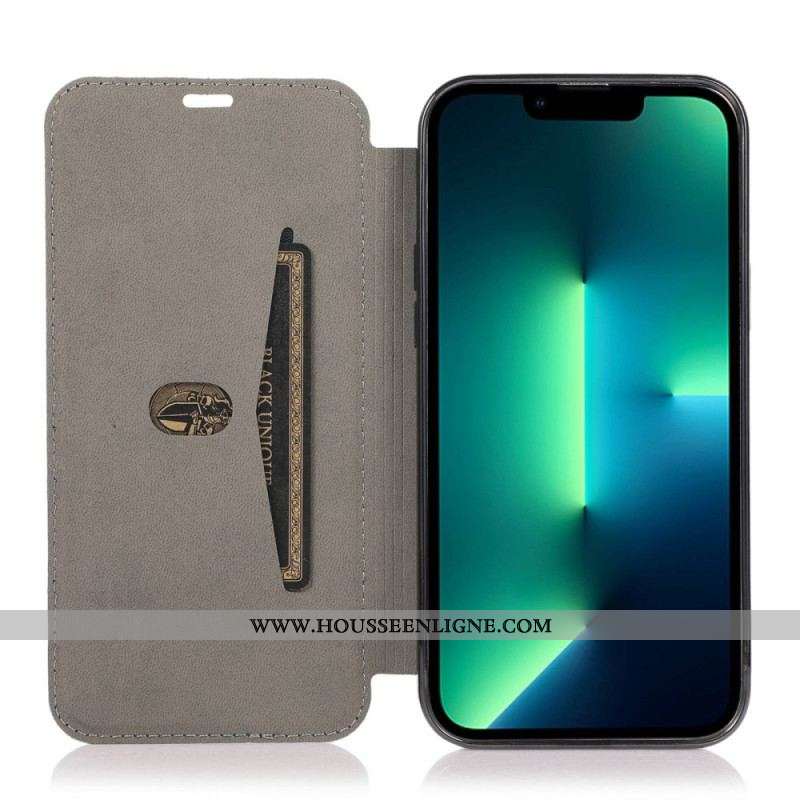 Flip Cover iPhone 14 Pro Simili Cuir Porte-Carte