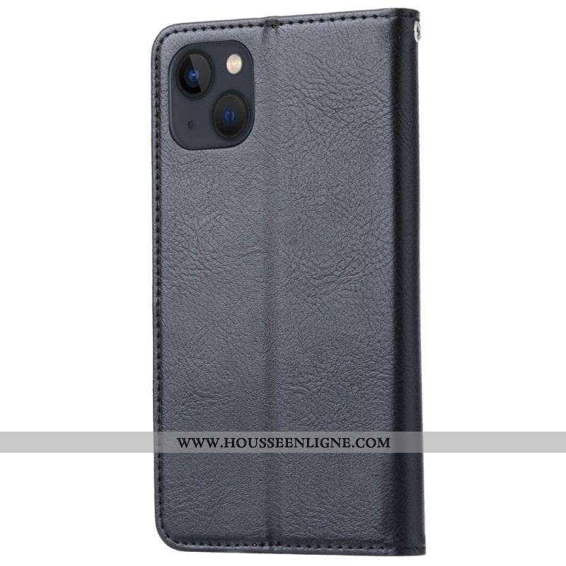 Flip Cover iPhone 14 Simili Cuir Porte-Cartes