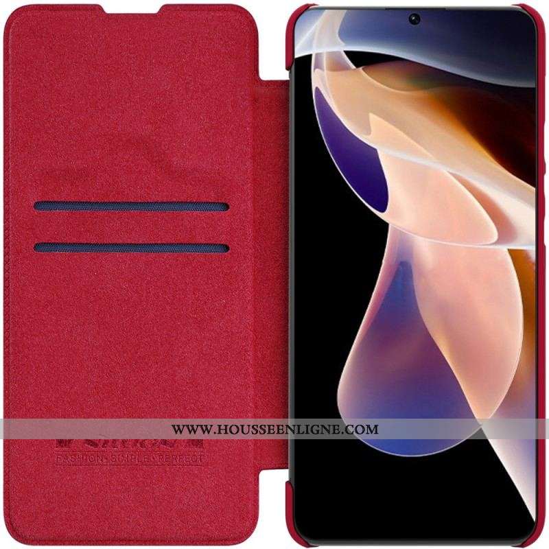 Flip Cover pour Xiaomi Redmi Note 11 Pro Plus 5G Nillkin Qin Series