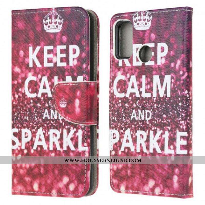 Housse Moto G30 / Moto G10 Keep Calm and Sparkle