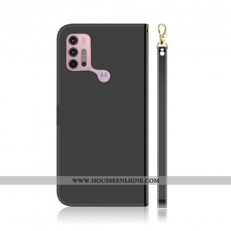 Housse Moto G30 / Moto G10  Simili Cuir Couverture Miroir