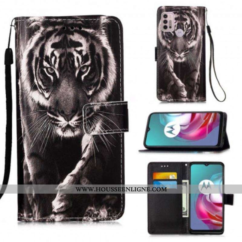 Housse Moto G30 / Moto G10 Tigre de Nuit