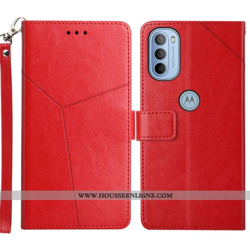 Housse Moto G41 / G31 Style Cuir Géo Y Design