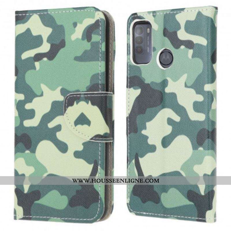 Housse Moto G50 Camouflage Militaire