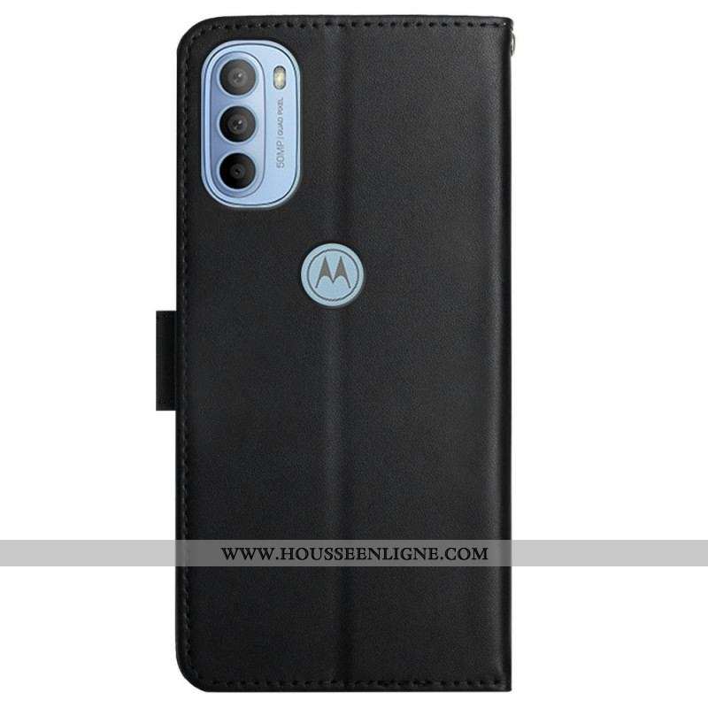 Housse Moto G51 5G Cuir Nappa Véritable