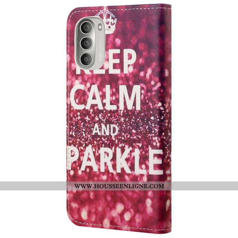 Housse Moto G51 5G Keep Calm and Sparkle