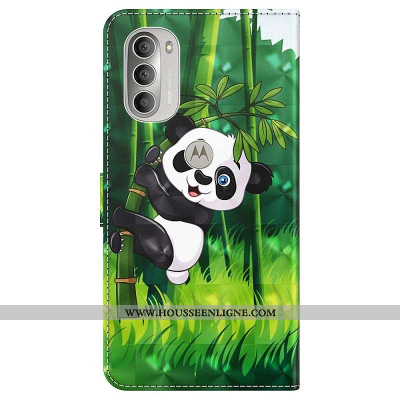 Housse Moto G51 5G Panda et Bambou