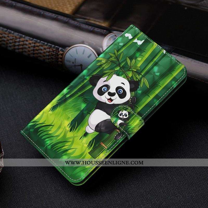 Housse Moto G51 5G Panda et Bambou