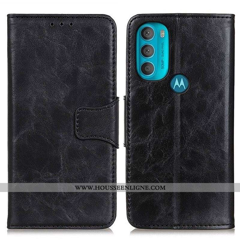 Housse Moto G71 5G Rabat Magnétique Double Face