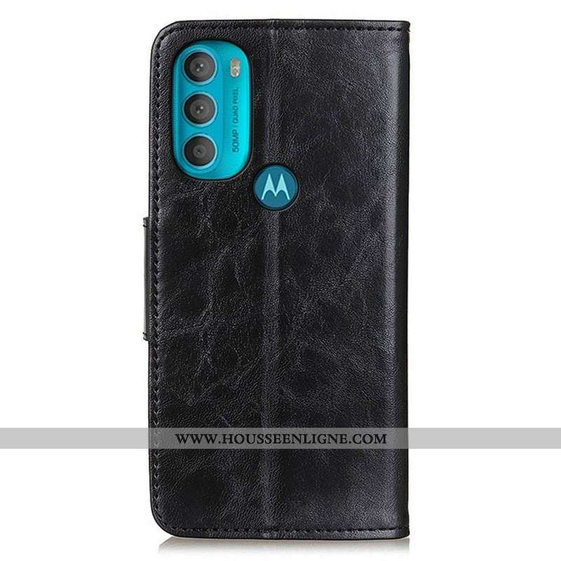 Housse Moto G71 5G Rabat Magnétique Double Face