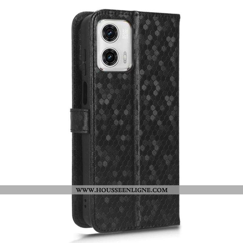 Housse Moto G73 5G Design 3D à Lanière