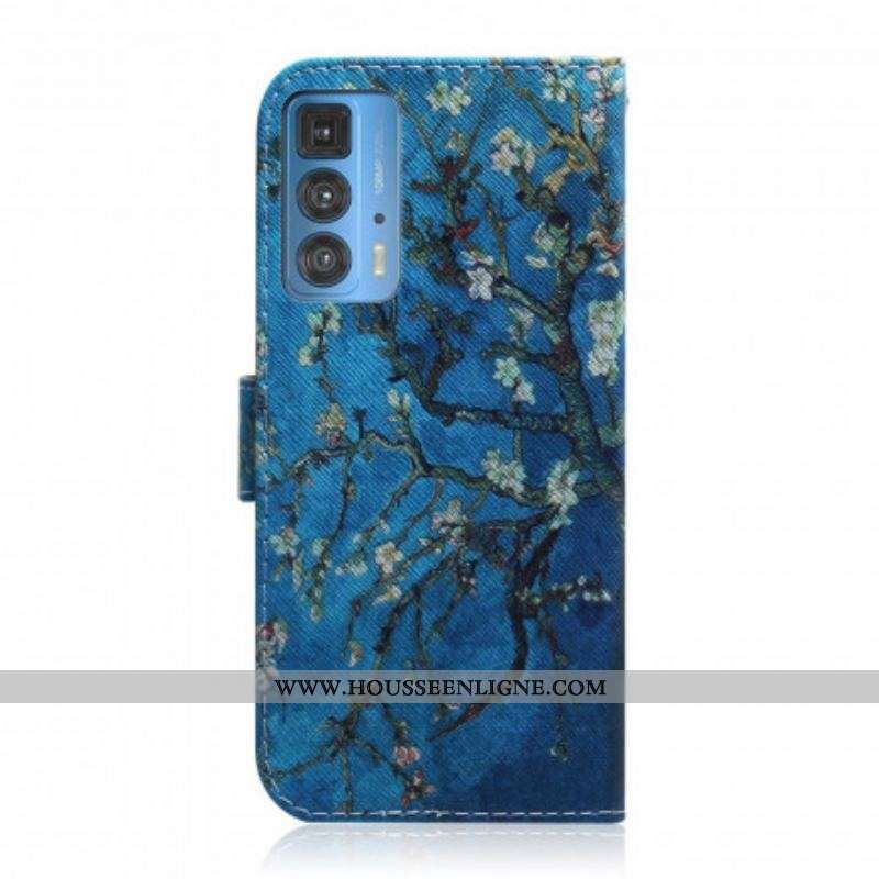 Housse Motorola Edge 20 Pro Branche d'Arbre Fleuri