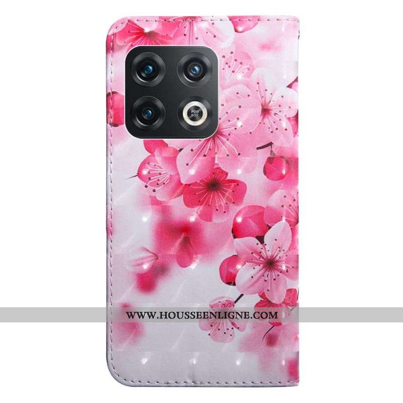 Housse OnePlus 10 Pro 5G Florale avec Lanière