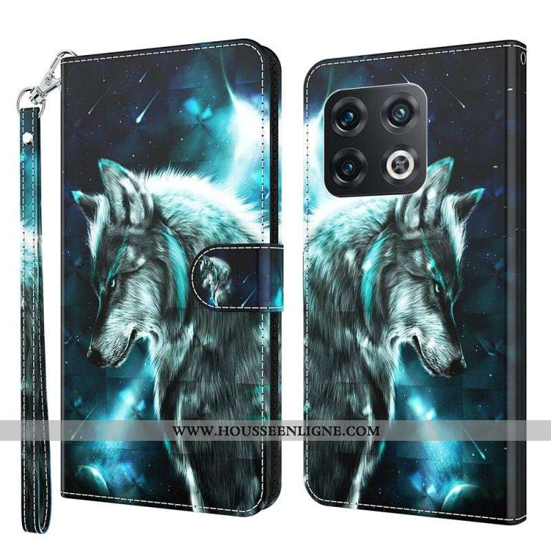 Housse OnePlus 10 Pro 5G Loup à Lanière