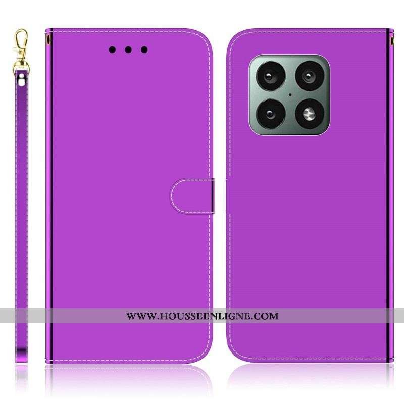 Housse OnePlus 10 Pro 5G Simili Cuir Couverture Miroir