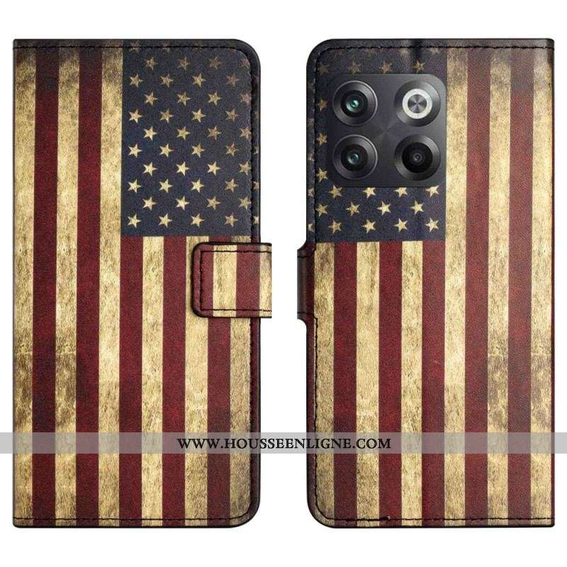 Housse OnePlus 10T 5G Drapeau Américain Vintage