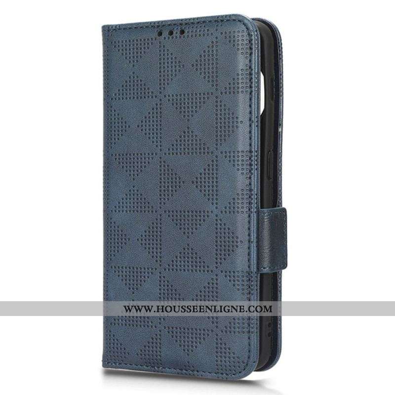 Housse OnePlus 11 5G Double Rabat et Motif Triangle