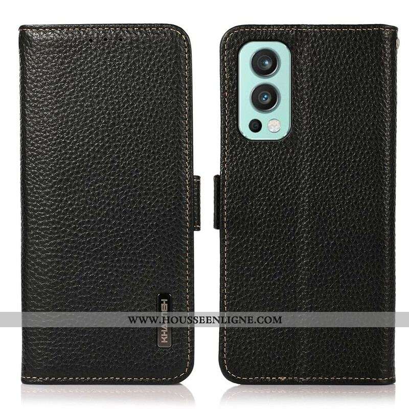 Housse OnePlus Nord 2 5G Cuir Litchi KHAZNEH