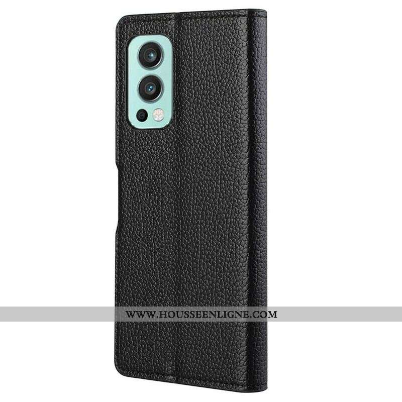 Housse OnePlus Nord 2 5G Effet Cuir Grain Litchi