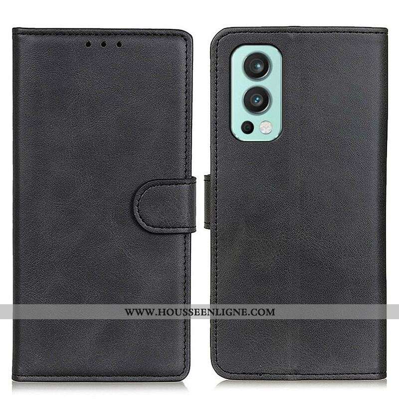 Housse OnePlus Nord 2 5G Matte Effet Cuir Rétro