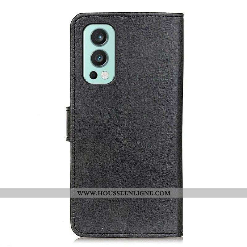 Housse OnePlus Nord 2 5G Matte Effet Cuir Rétro