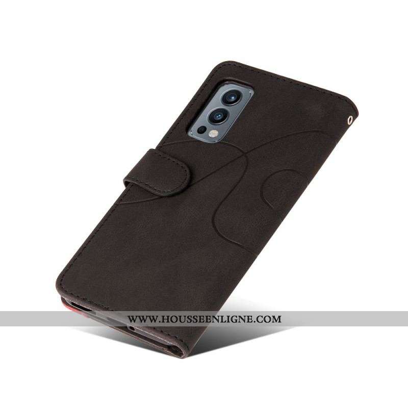 Housse OnePlus Nord 2 5G Simili Cuir Bicolore Signature