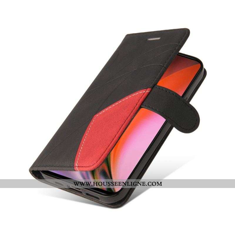 Housse OnePlus Nord 2 5G Simili Cuir Bicolore Signature