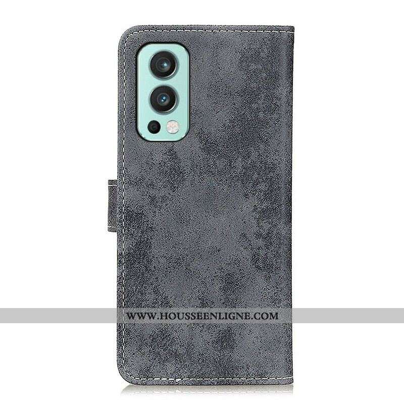 Housse OnePlus Nord 2 5G Simili Cuir Vintage