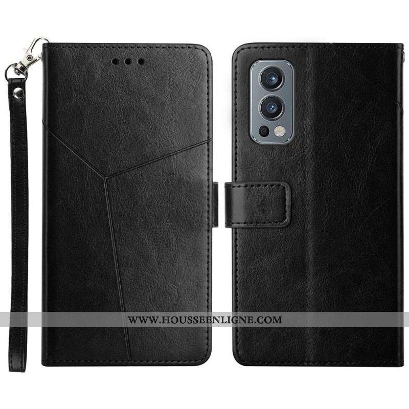 Housse OnePlus Nord 2 5G Style Cuir Géo Y Design