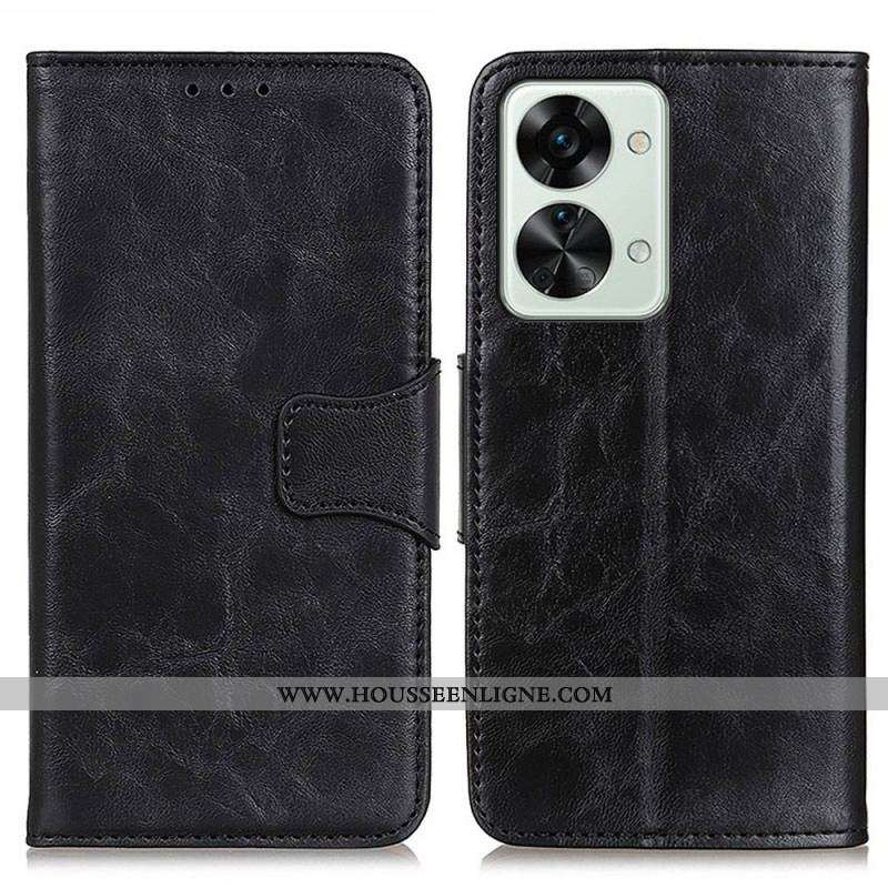 Housse OnePlus Nord 2T 5G Cuir Fendu Vintage