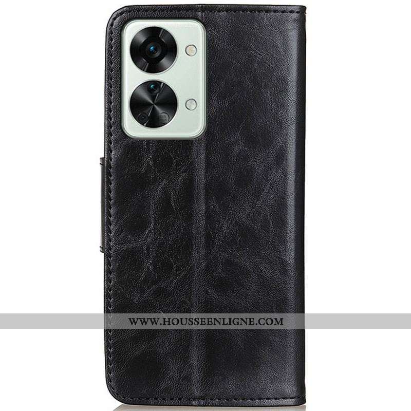 Housse OnePlus Nord 2T 5G Cuir Fendu Vintage