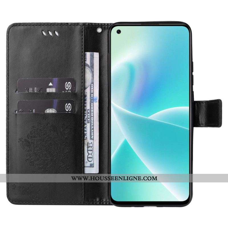 Housse OnePlus Nord 2T 5G Porte-Cartes à Lanière