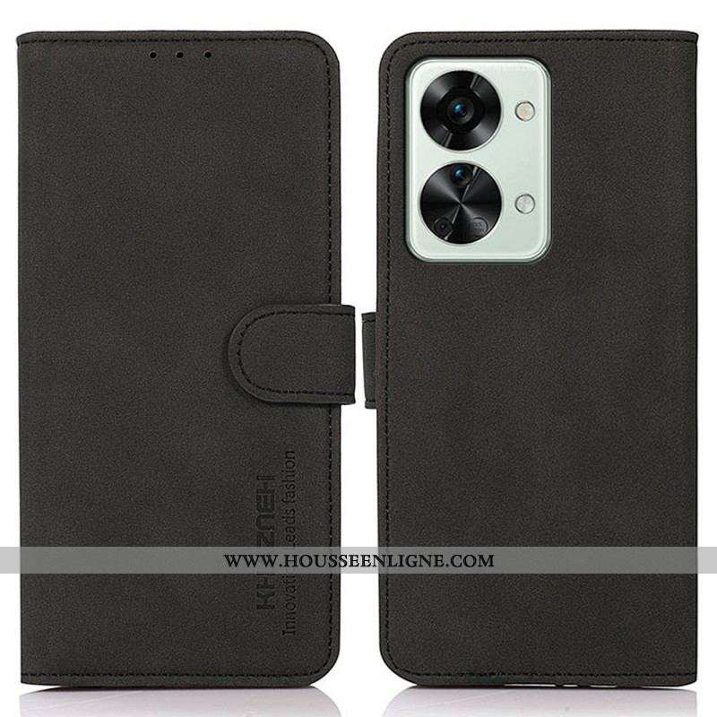 Housse OnePlus Nord 2T 5G Simili Cuir Vintage KHAZNEH