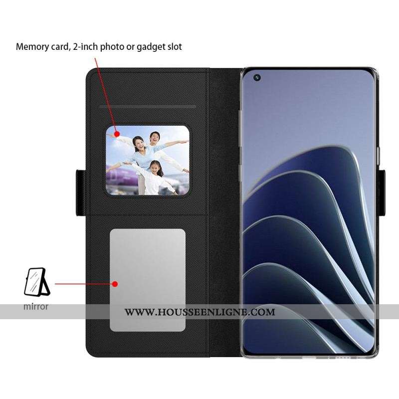 Housse OnePlus Nord CE 3 Lite 5G Miroir et Porte-Cartes Amovible