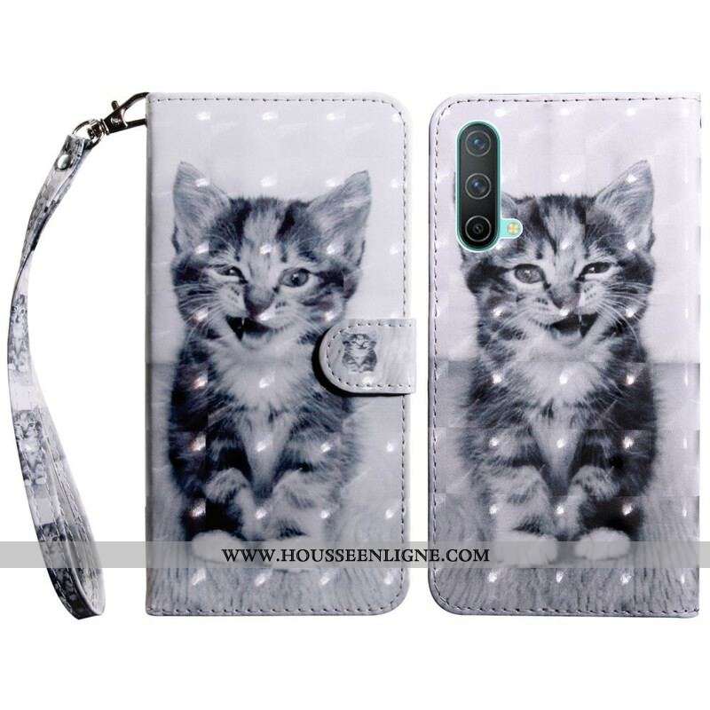 Housse OnePlus Nord CE 5G Chat Noir et Blanc