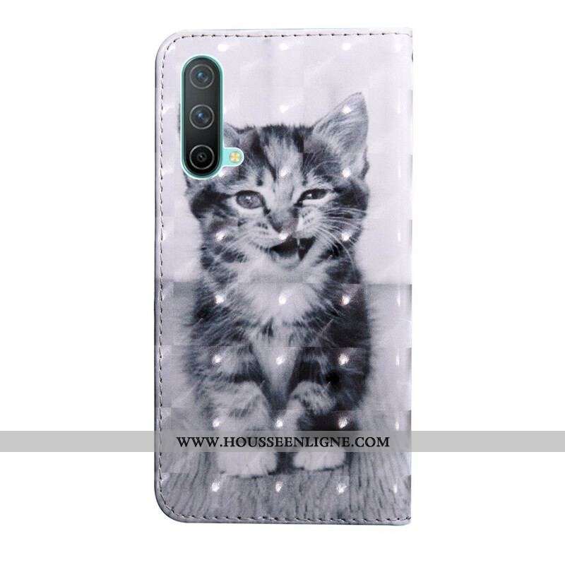 Housse OnePlus Nord CE 5G Chat Noir et Blanc