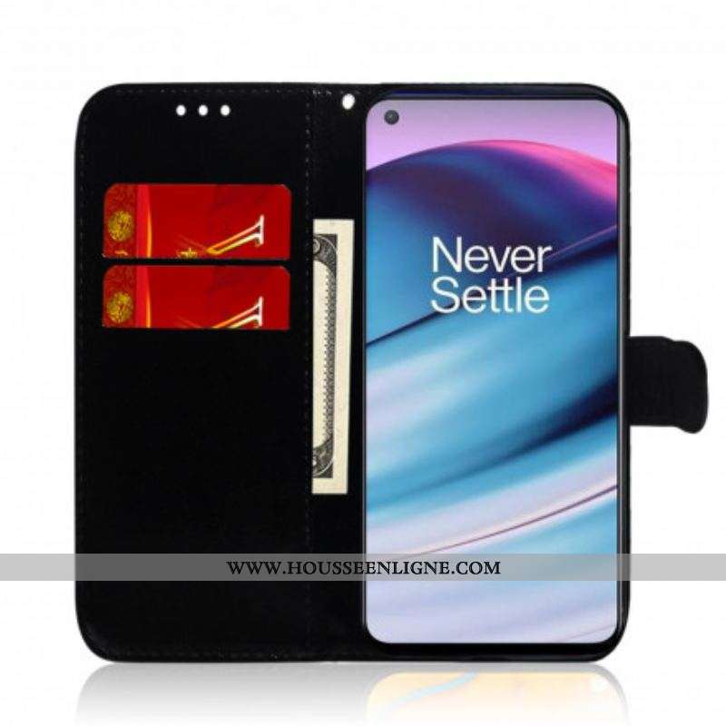 Housse OnePlus Nord CE 5G Simili Cuir Couverture MIroir