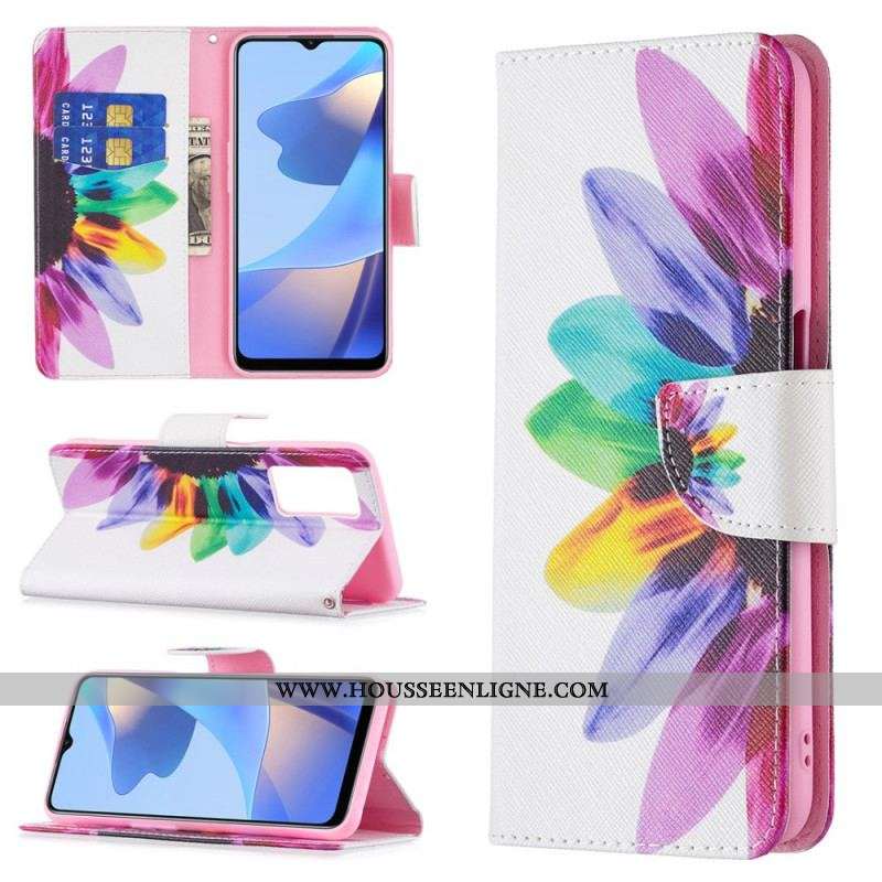 Housse Oppo A16 / A16s Fleur Aquarelle