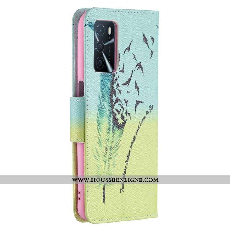 Housse Oppo A16 / A16s Plume Learn To Fly