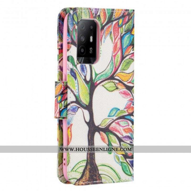 Housse Oppo A94 5G Arbre Coloré