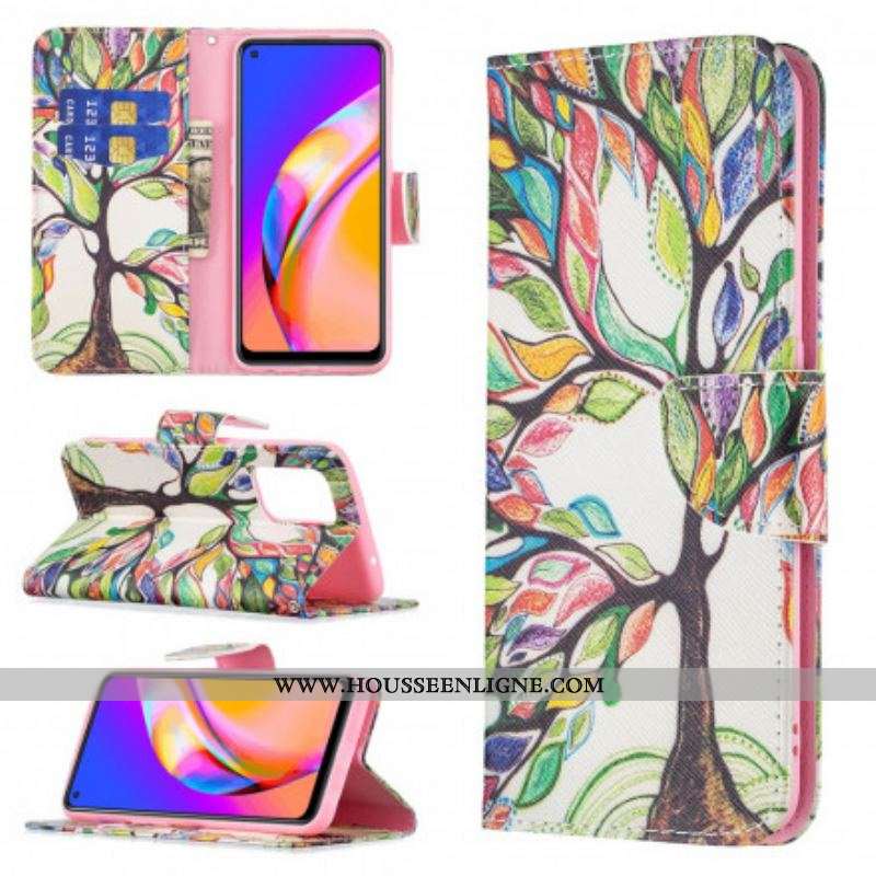 Housse Oppo A94 5G Arbre Coloré