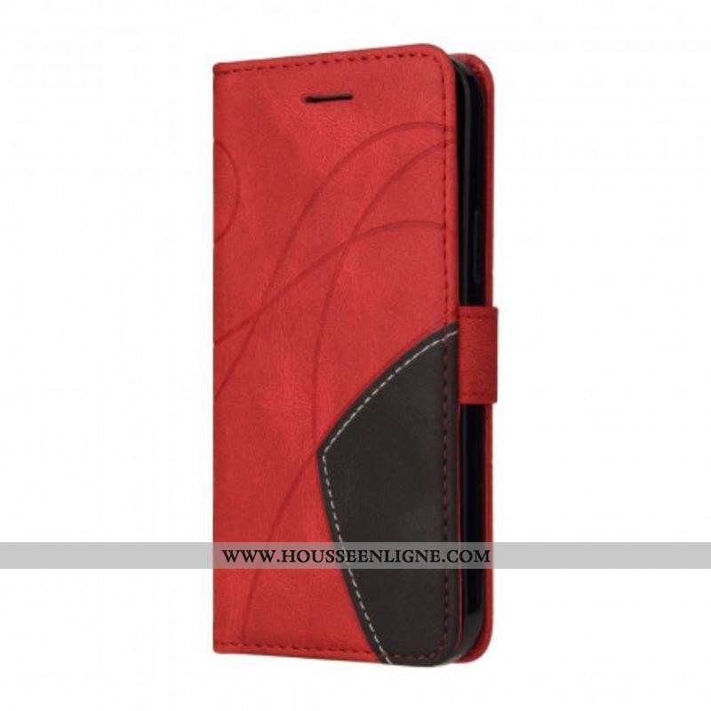 Housse Oppo A94 5G Simili Cuir Bicolore Signature