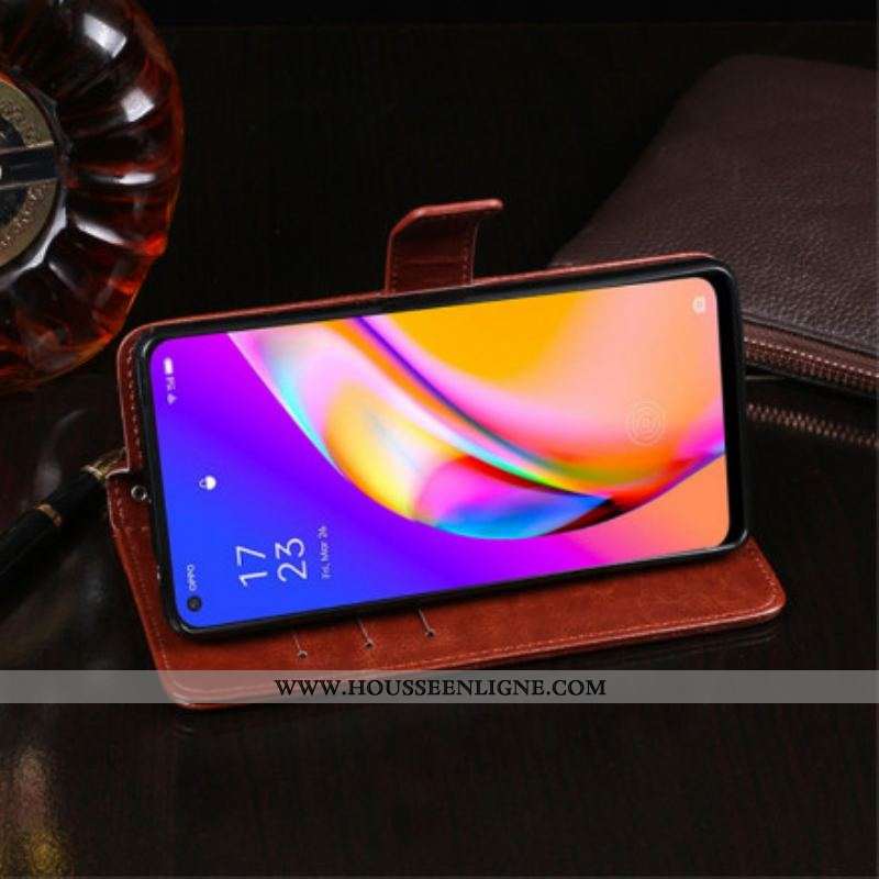 Housse Oppo A94 5G Simili Cuir IDEWEI