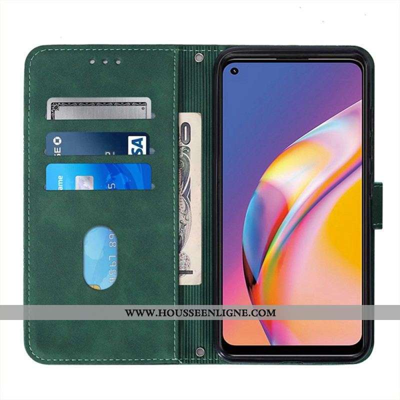 Housse Oppo A94 5G Simili Cuir avec Lanière