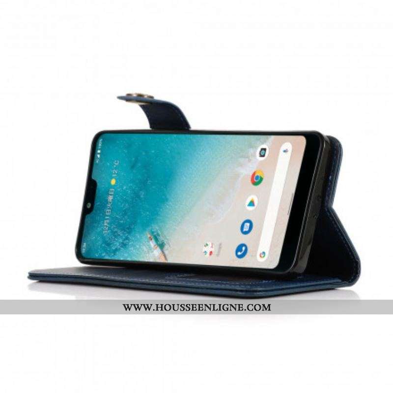 Housse Oppo Reno 6 5G Bouton Magnétique KHAZNEH