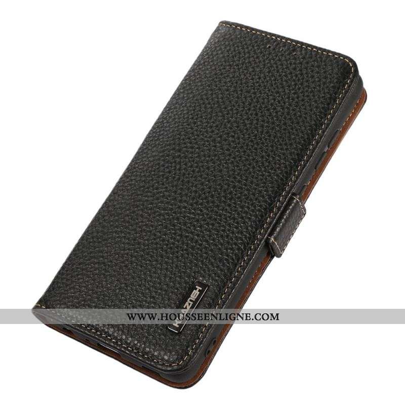 Housse Oppo Reno 7 Cuir Litchi KHAZNEH Protection RFID