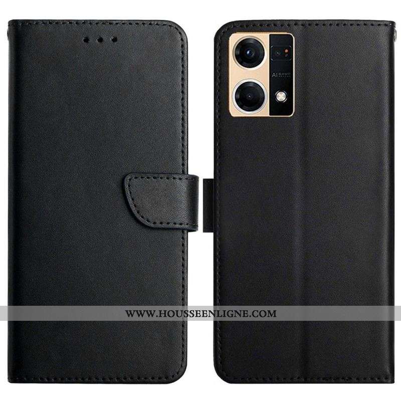 Housse Oppo Reno 7 Cuir Nappa Véritable