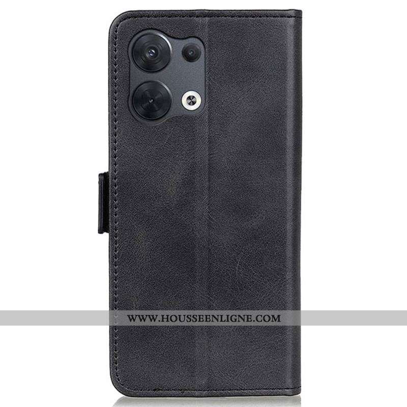 Housse Oppo Reno 8 Double Fermoir