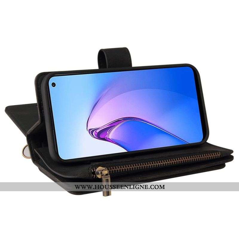 Housse Oppo Reno 8 Multi-Fonctions Porte-Cartes