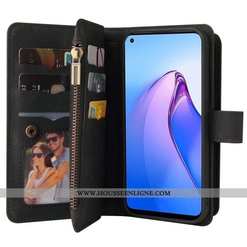 Housse Oppo Reno 8 Multi-Fonctions Porte-Cartes